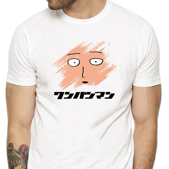 Saitama Face One Punch Man Anime T-Shirt - Picture 1 of 1